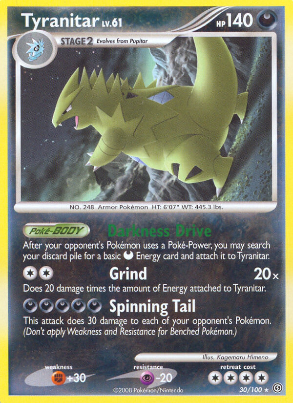 Tyranitar (30/100) (Theme Deck Exclusive) [Diamond & Pearl: Stormfront] | RetroPlay Games