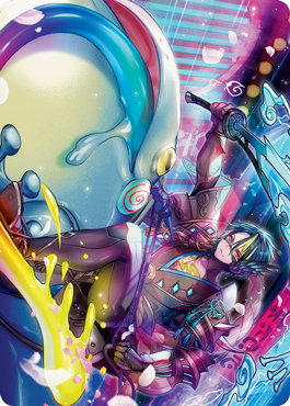 Tatsunari, Toad Rider Art Card [Kamigawa: Neon Dynasty Art Series] | RetroPlay Games