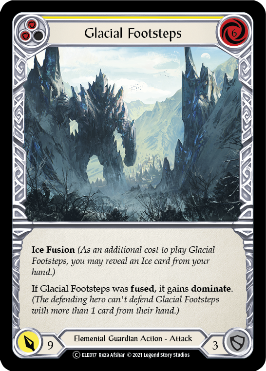 Glacial Footsteps (Yellow) [U-ELE017] (Tales of Aria Unlimited)  Unlimited Rainbow Foil | RetroPlay Games