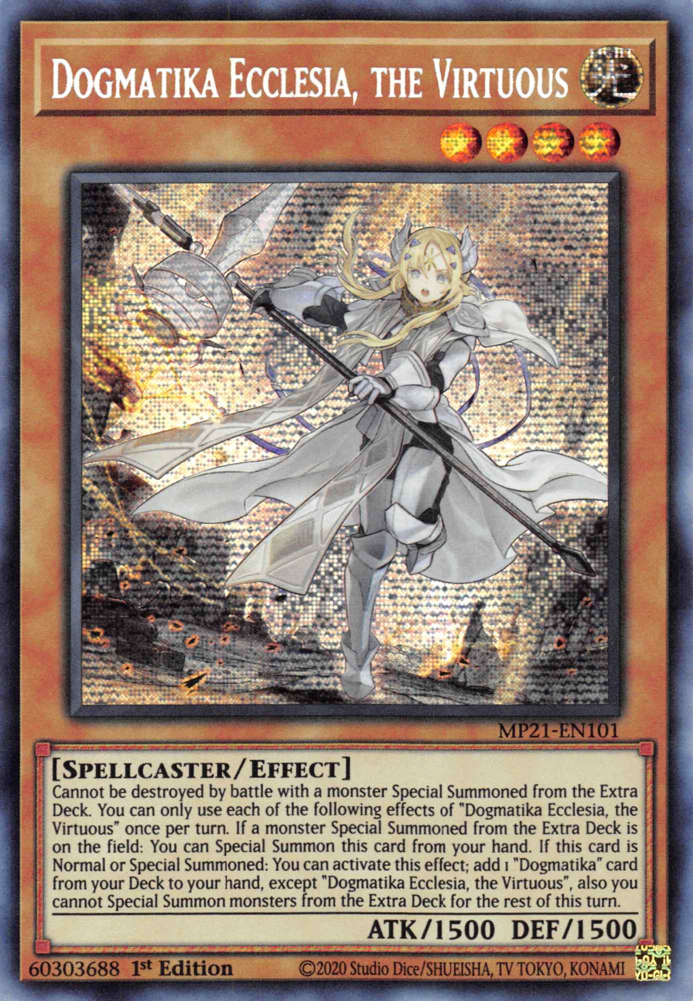 Dogmatika Ecclesia, the Virtuous [MP21-EN101] Prismatic Secret Rare | RetroPlay Games