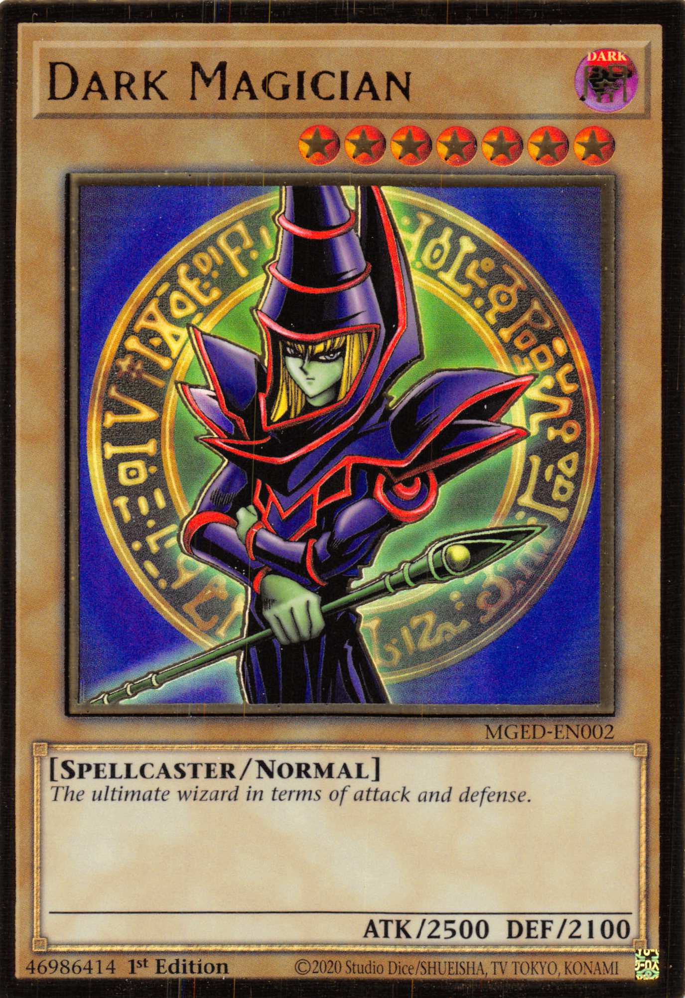 Dark Magician (Alternate Art) [MGED-EN002] Gold Rare | RetroPlay Games