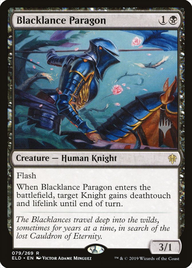 Blacklance Paragon (Promo Pack) [Throne of Eldraine Promos] | RetroPlay Games