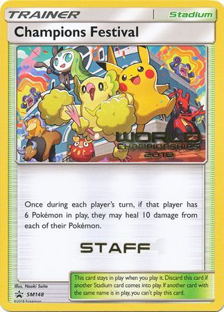 Champions Festival (SM148) (2018 Staff) [Sun & Moon: Black Star Promos] | RetroPlay Games