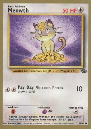 Meowth (56/64) (Gold Bordered Promo) [Jungle Unlimited] | RetroPlay Games