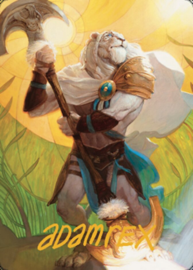 Ajani, Sleeper Agent Art Card (Gold-Stamped Signature) [Dominaria United Art Series] | RetroPlay Games