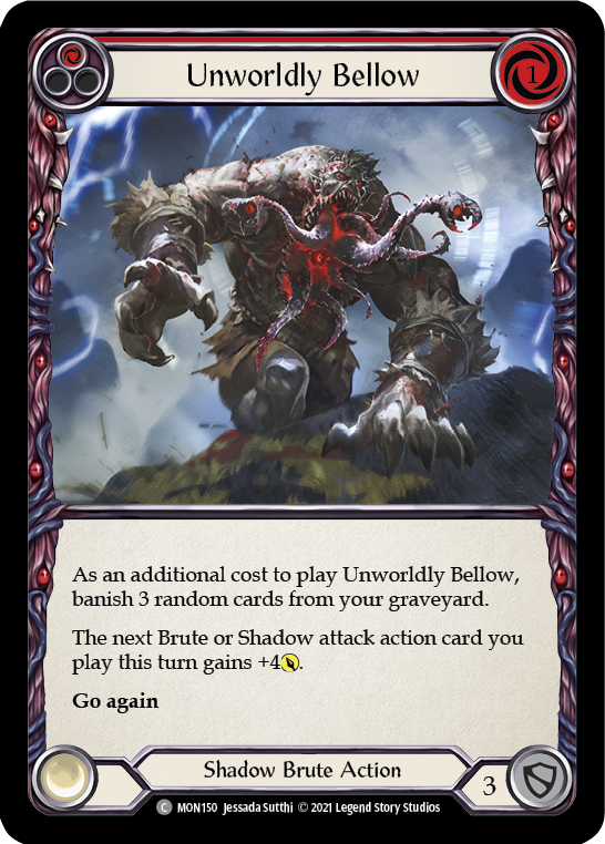 Unworldly Bellow (Red) [MON150-RF] (Monarch)  1st Edition Rainbow Foil | RetroPlay Games