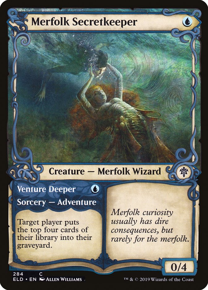 Merfolk Secretkeeper // Venture Deeper (Showcase) [Throne of Eldraine] | RetroPlay Games