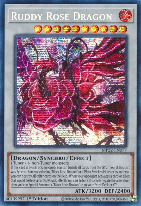 Ruddy Rose Dragon [MP22-EN077] Prismatic Secret Rare | RetroPlay Games