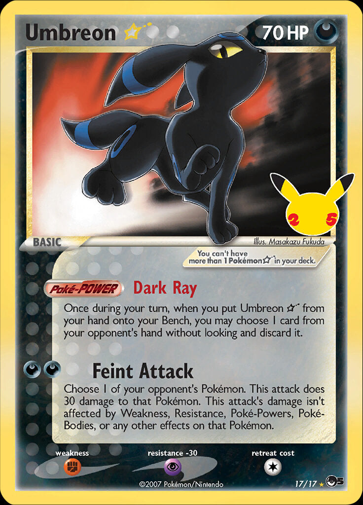 Umbreon (17/17) (Star) [Celebrations: 25th Anniversary - Classic Collection] | RetroPlay Games