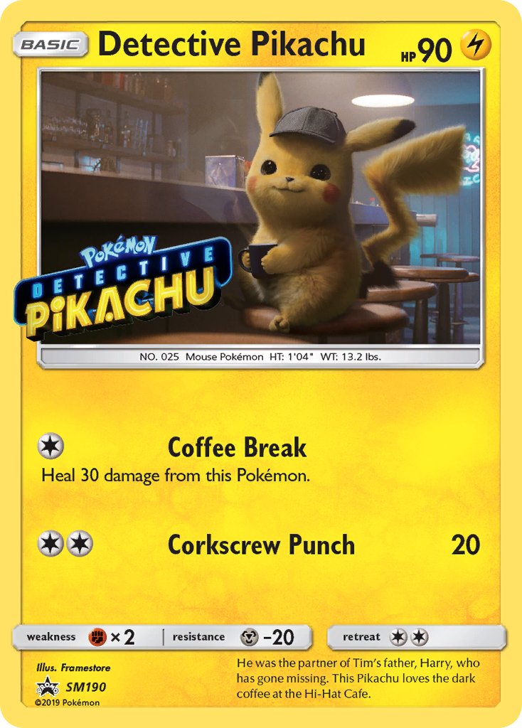 Detective Pikachu (SM190) (Stamped) [Sun & Moon: Black Star Promos] | RetroPlay Games