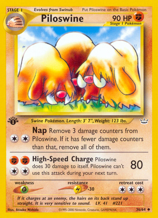 Piloswine (36/64) [Neo Revelation 1st Edition] | RetroPlay Games