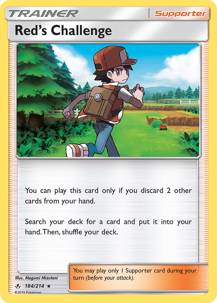 Red's Challenge (184/214) (Theme Deck Exclusive) [Sun & Moon: Unbroken Bonds] | RetroPlay Games