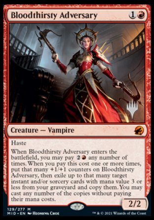 Bloodthirsty Adversary (Promo Pack) [Innistrad: Midnight Hunt Promos] | RetroPlay Games