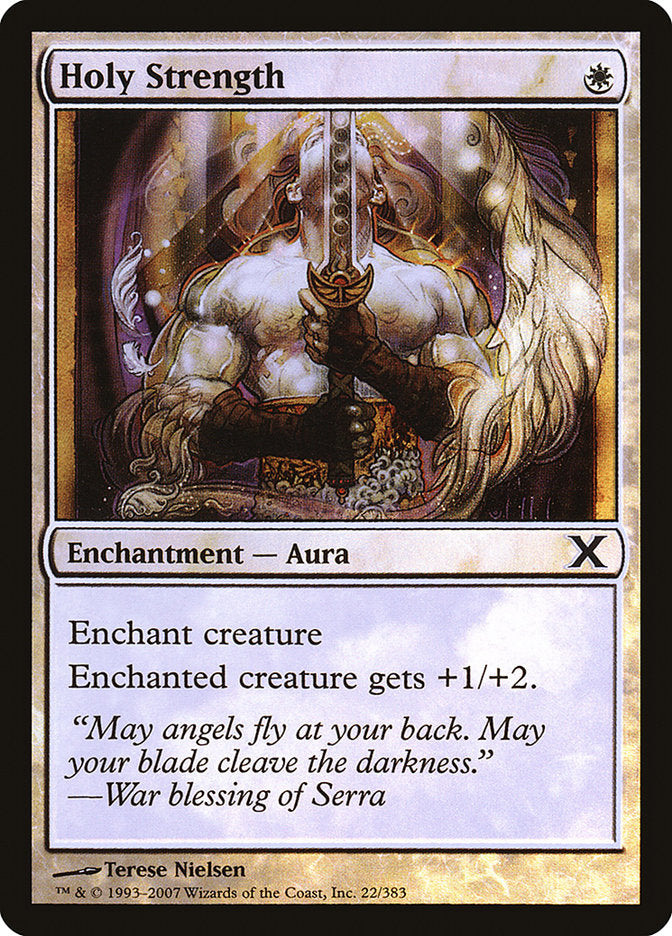 Holy Strength (Premium Foil) [Tenth Edition] | RetroPlay Games