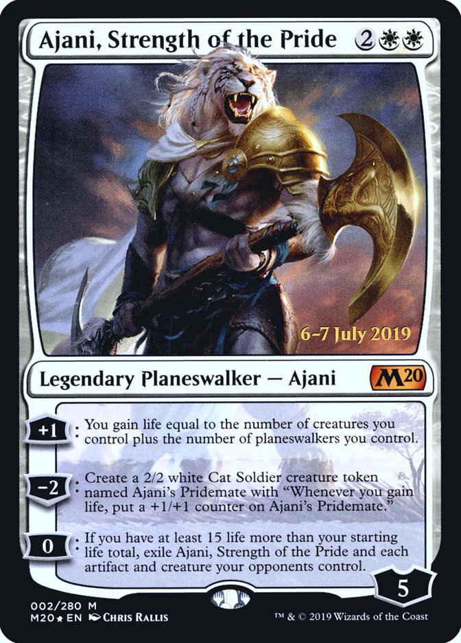 Ajani, Strength of the Pride  [Core Set 2020 Prerelease Promos] | RetroPlay Games