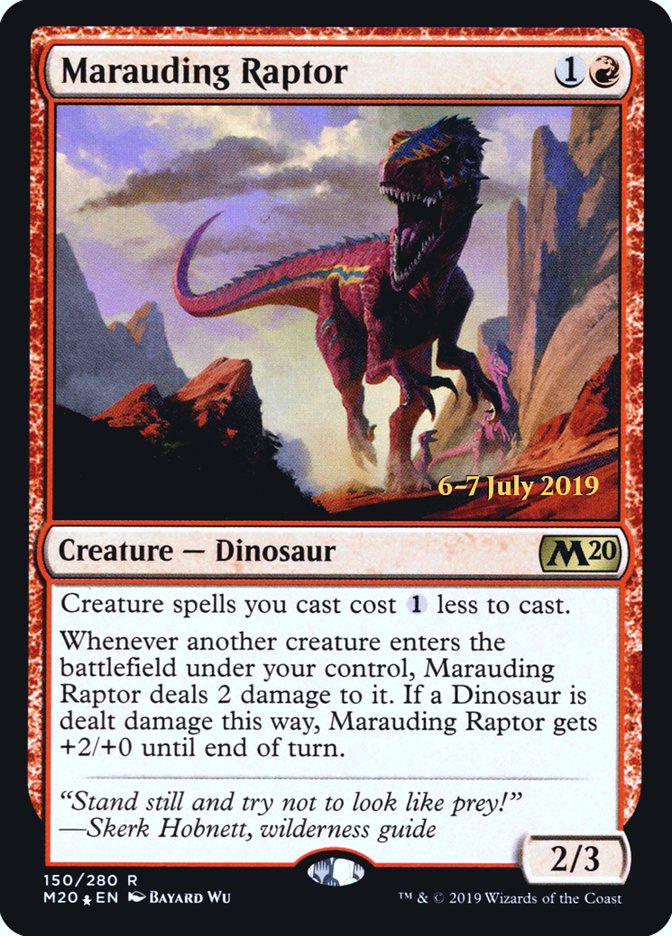 Marauding Raptor  [Core Set 2020 Prerelease Promos] | RetroPlay Games