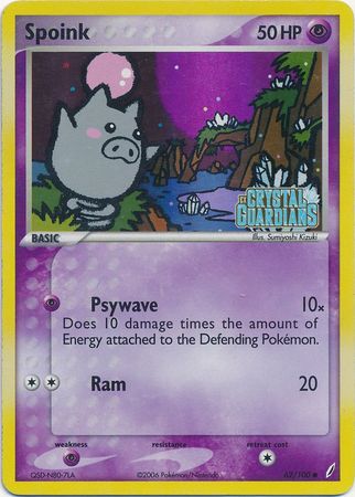Spoink (62/100) (Stamped) [EX: Crystal Guardians] | RetroPlay Games
