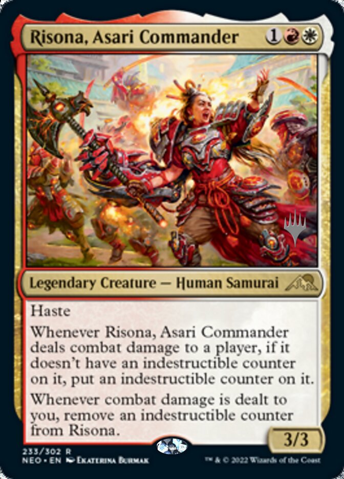 Risona, Asari Commander (Promo Pack) [Kamigawa: Neon Dynasty Promos] | RetroPlay Games