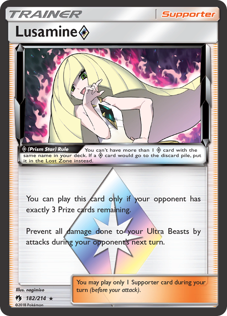 Lusamine (182/214) (Prism Star) [Sun & Moon: Lost Thunder] | RetroPlay Games