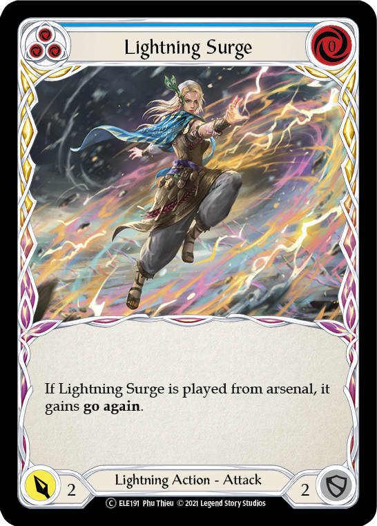 Lightning Surge (Blue) [U-ELE191] (Tales of Aria Unlimited)  Unlimited Rainbow Foil | RetroPlay Games