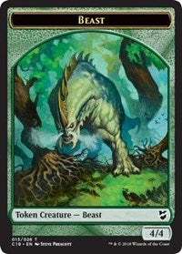 Beast (013) // Plant Double-sided Token [Commander 2018 Tokens] | RetroPlay Games