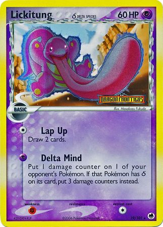 Lickitung (19/101) (Delta Species) (Stamped) [EX: Dragon Frontiers] | RetroPlay Games