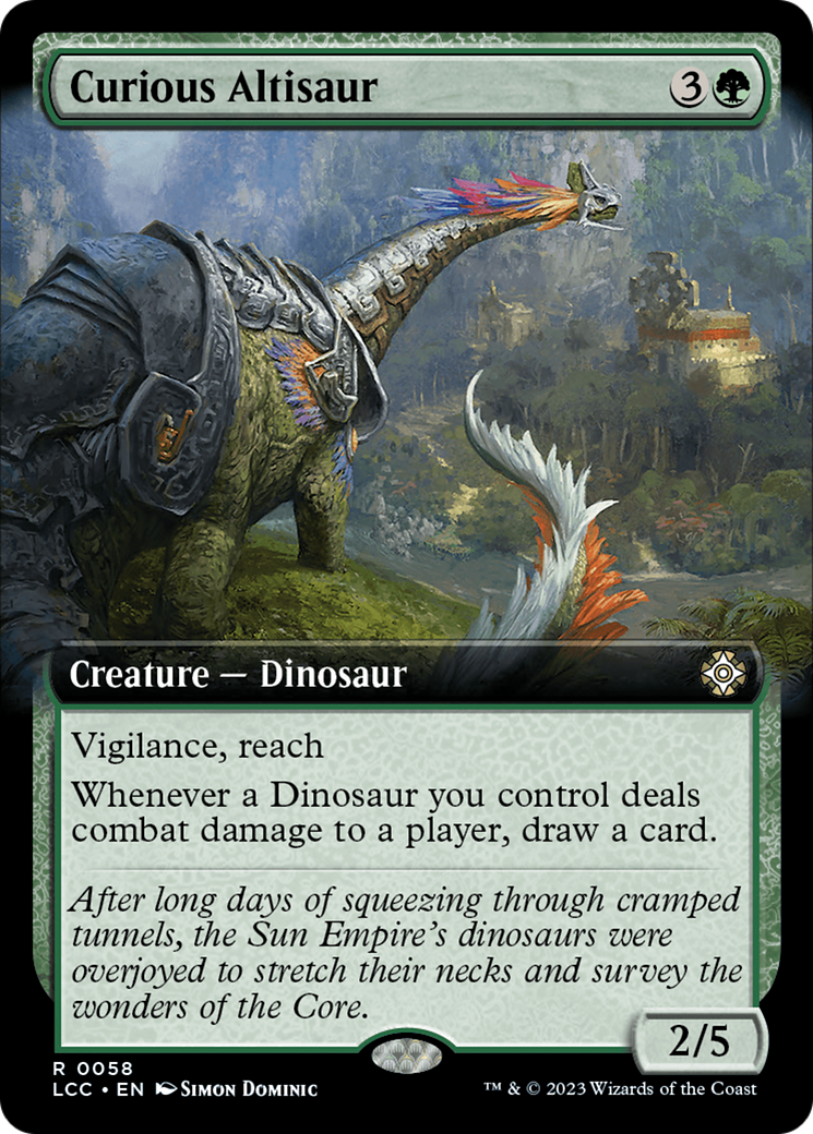 Curious Altisaur (Extended Art) [The Lost Caverns of Ixalan Commander] | RetroPlay Games