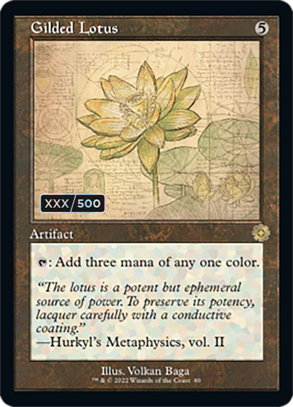 Gilded Lotus (Retro Schematic) (Serial Numbered) [The Brothers' War Retro Artifacts] | RetroPlay Games