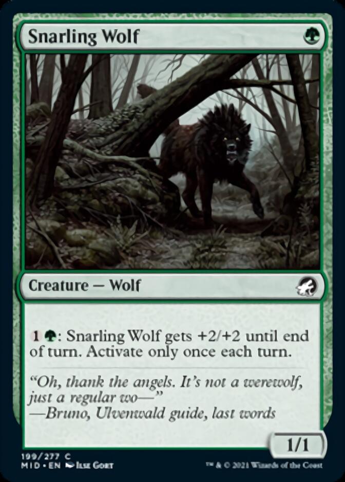 Snarling Wolf [Innistrad: Midnight Hunt] | RetroPlay Games