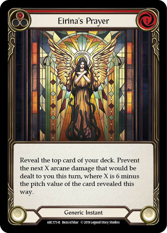 Eirina's Prayer (Red) [ARC173-R] (Arcane Rising)  1st Edition Rainbow Foil | RetroPlay Games