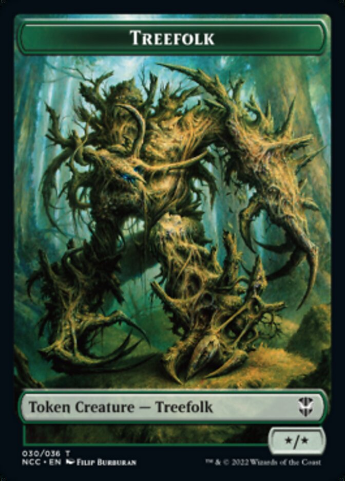 Treefolk // Spider Double-sided Token [Streets of New Capenna Commander Tokens] | RetroPlay Games