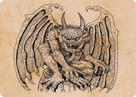 Cloister Gargoyle (Showcase) Art Card [Dungeons & Dragons: Adventures in the Forgotten Realms Art Series] | RetroPlay Games