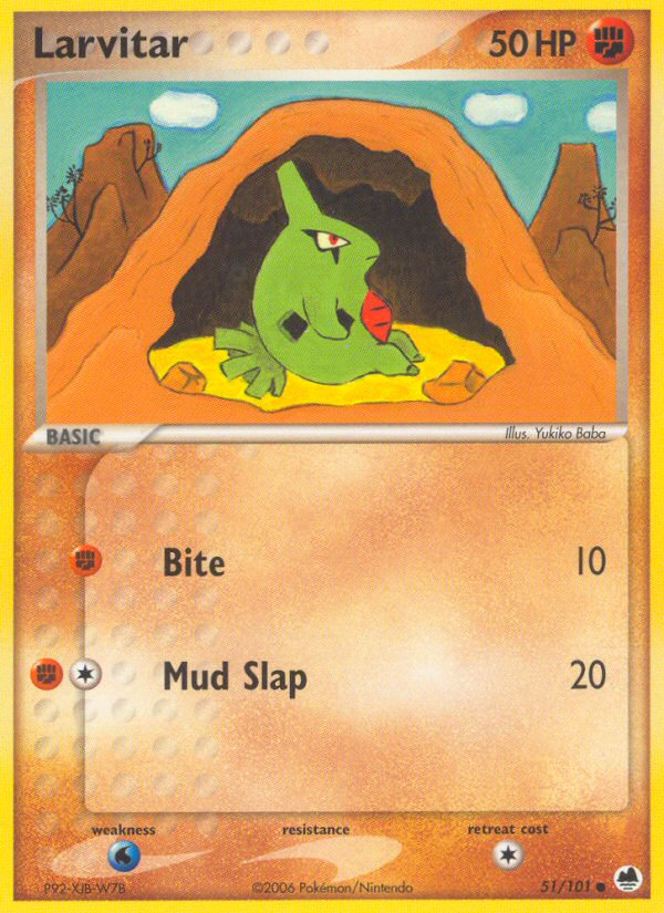 Larvitar (51/101) [EX: Dragon Frontiers] | RetroPlay Games