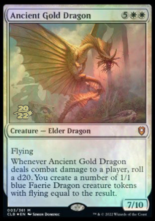 Ancient Gold Dragon [Commander Legends: Battle for Baldur's Gate Prerelease Promos] | RetroPlay Games