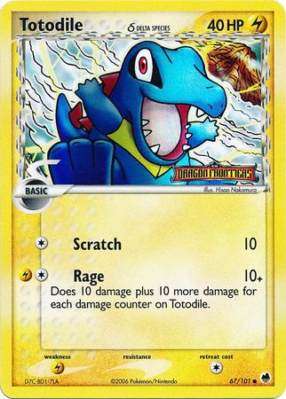 Totodile (67/101) (Delta Species) (Stamped) [EX: Dragon Frontiers] | RetroPlay Games