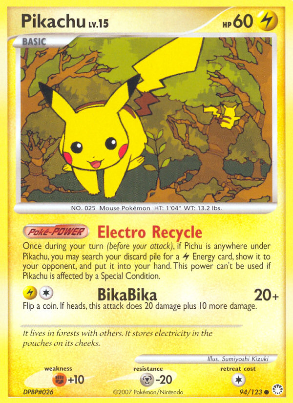 Pikachu (94/123) [Diamond & Pearl: Mysterious Treasures] | RetroPlay Games