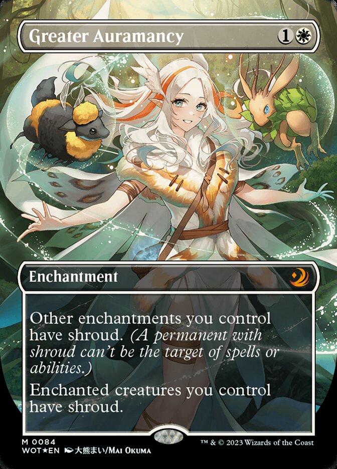 Greater Auramancy (Anime Borderless) (Confetti Foil) [Wilds of Eldraine: Enchanting Tales] | RetroPlay Games