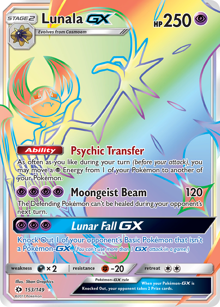 Lunala GX (153/149) [Sun & Moon: Base Set] | RetroPlay Games