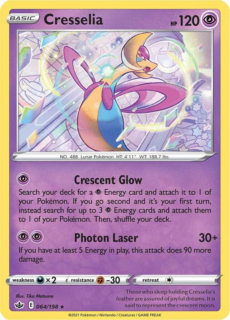 Cresselia (064/198) (Theme Deck Exclusive) [Sword & Shield: Chilling Reign] | RetroPlay Games