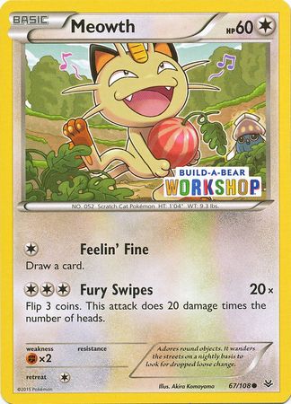 Meowth (67/108) (Build A Bear Workshop Exclusive) [XY: Roaring Skies] | RetroPlay Games