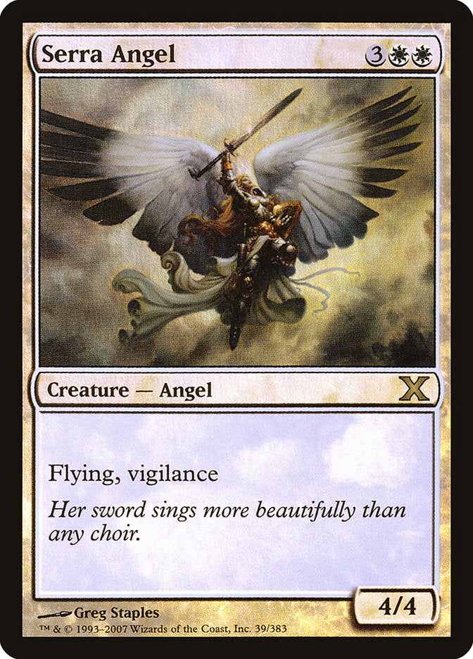 Serra Angel (Premium Foil) [Tenth Edition] | RetroPlay Games