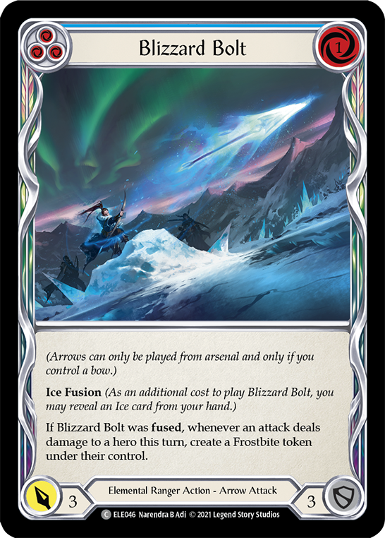 Blizzard Bolt (Blue) [ELE046] (Tales of Aria)  1st Edition Rainbow Foil | RetroPlay Games