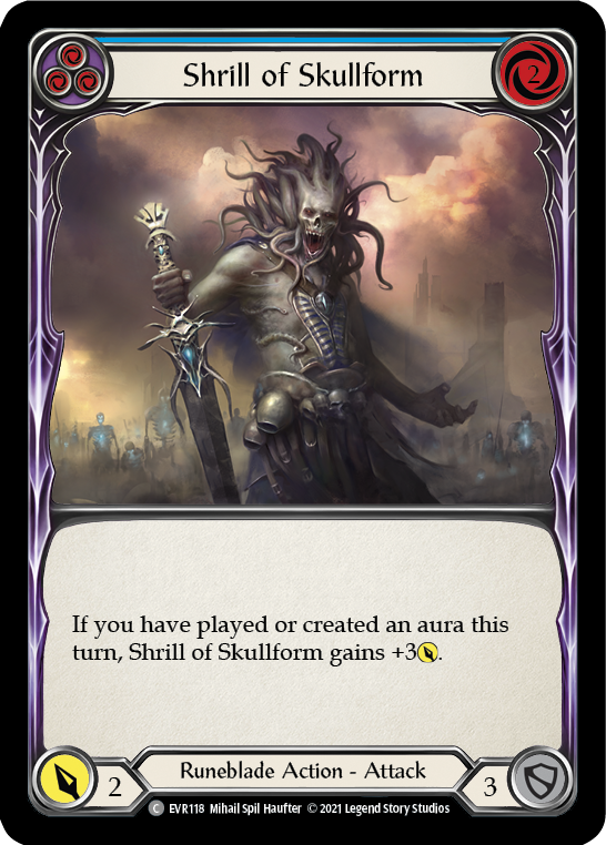 Shrill of Skullform (Blue) [EVR118] (Everfest)  1st Edition Rainbow Foil | RetroPlay Games