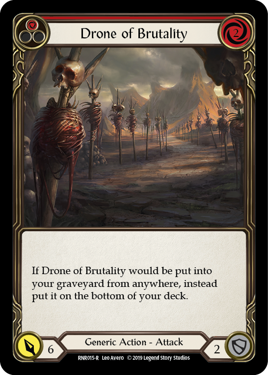 Drone of Brutality (Red) [RNR015-R] (Rhinar Hero Deck)  1st Edition Normal | RetroPlay Games