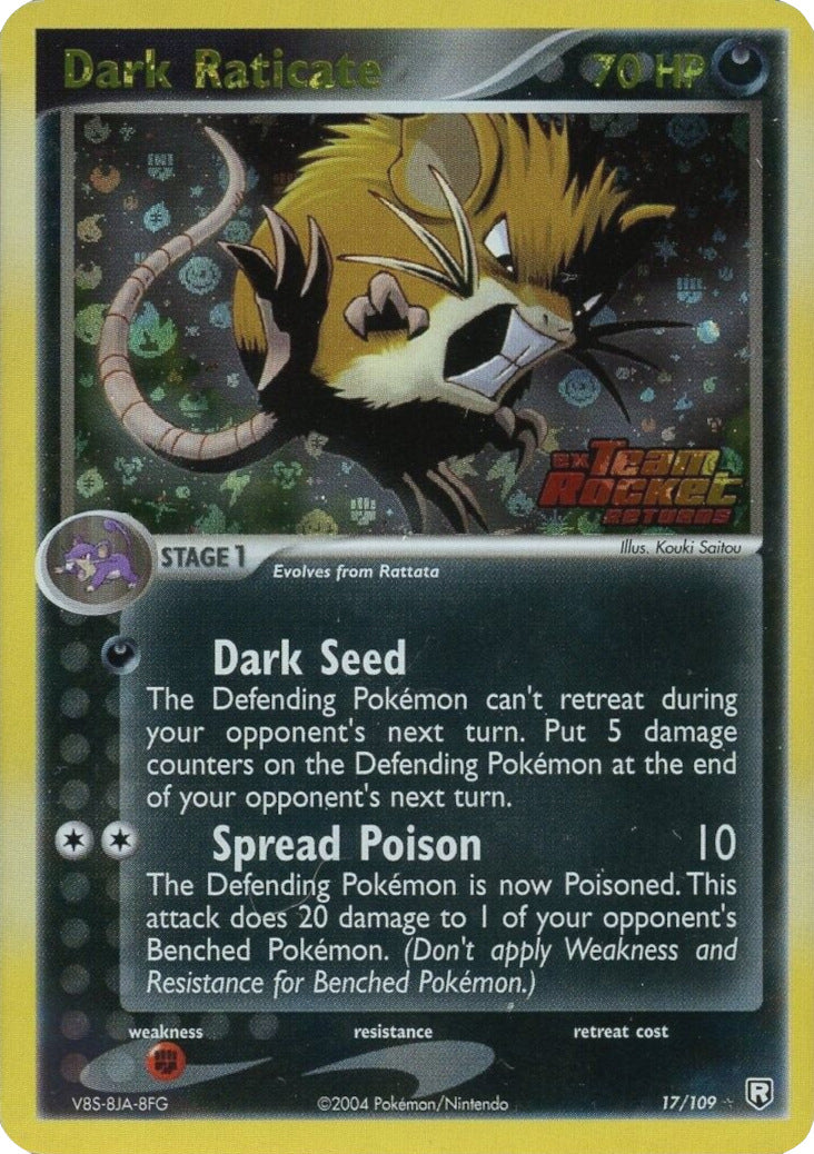 Dark Raticate (17/109) (Stamped) [EX: Team Rocket Returns] | RetroPlay Games