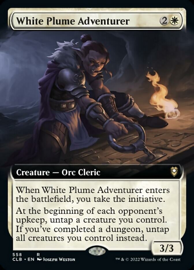 White Plume Adventurer (Extended Art) [Commander Legends: Battle for Baldur's Gate] | RetroPlay Games