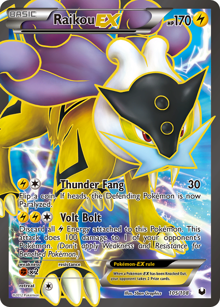 Raikou EX (105/108) [Black & White: Dark Explorers] | RetroPlay Games