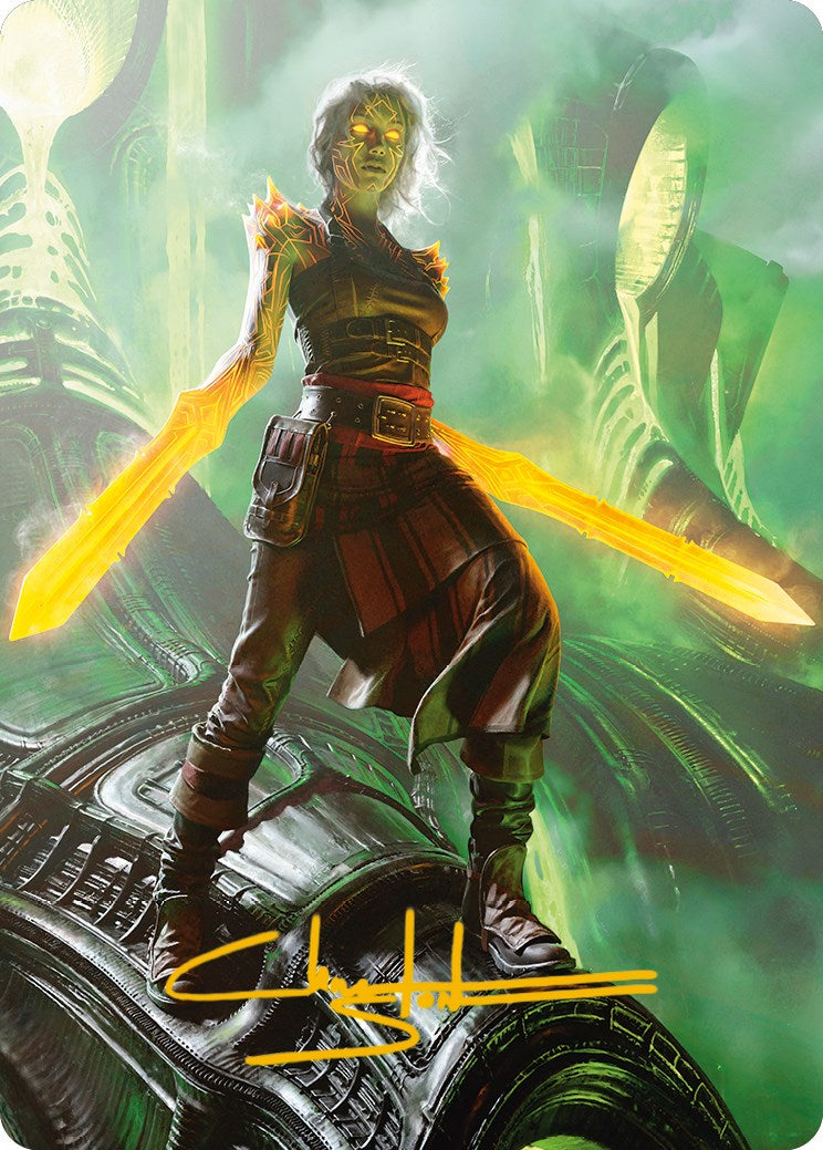 Nahiri, the Unforgiving Art Card (Gold-Stamped Signature) [Phyrexia: All Will Be One Art Series] | RetroPlay Games