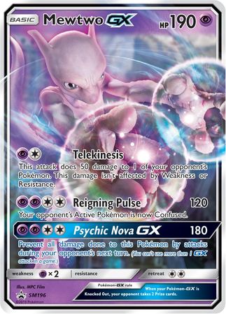 Mewtwo GX (SM196) (Jumbo Card) [Sun & Moon: Black Star Promos] | RetroPlay Games