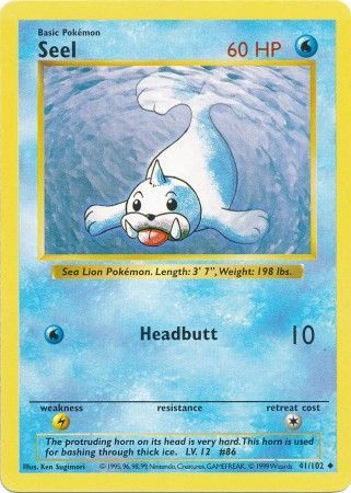 Seel (41/102) [Base Set Shadowless Unlimited] | RetroPlay Games